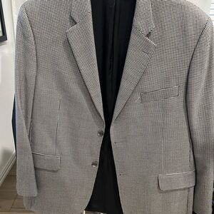 Classic Vintage Cashmere Black/White Houndstooth Blazer